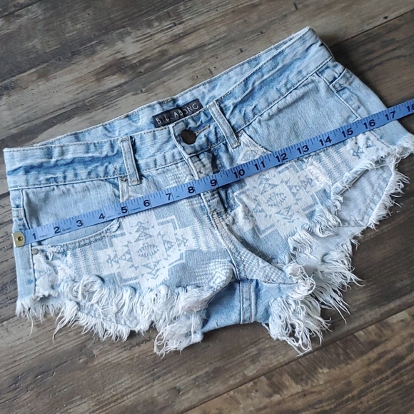 Billabong Laneway Aztec Print Cut Off Denim Shorts - Picture 10 of 10